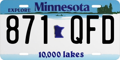 MN license plate 871QFD