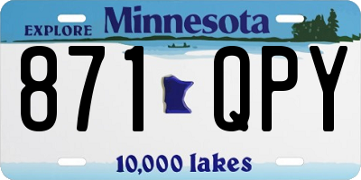 MN license plate 871QPY