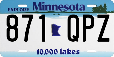 MN license plate 871QPZ