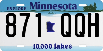 MN license plate 871QQH