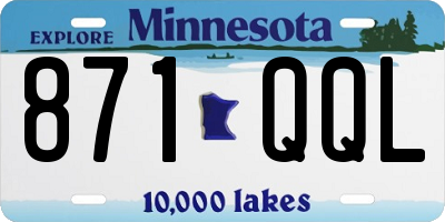MN license plate 871QQL
