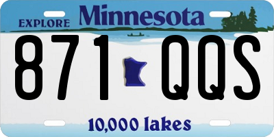 MN license plate 871QQS