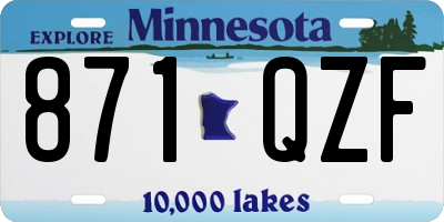 MN license plate 871QZF