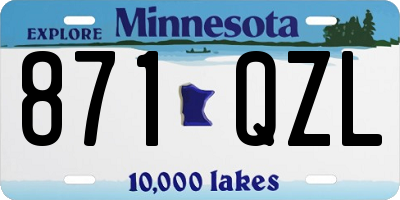 MN license plate 871QZL