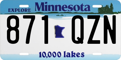 MN license plate 871QZN