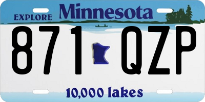 MN license plate 871QZP