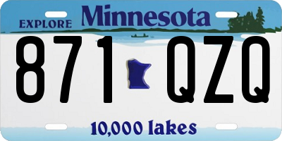 MN license plate 871QZQ