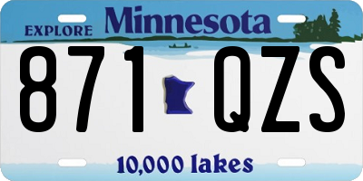 MN license plate 871QZS