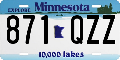 MN license plate 871QZZ
