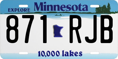 MN license plate 871RJB