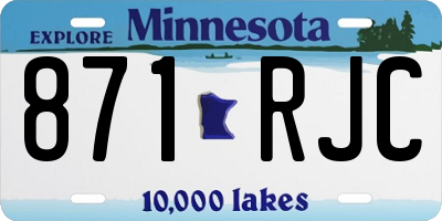 MN license plate 871RJC
