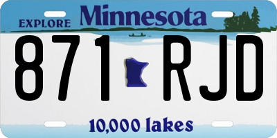 MN license plate 871RJD
