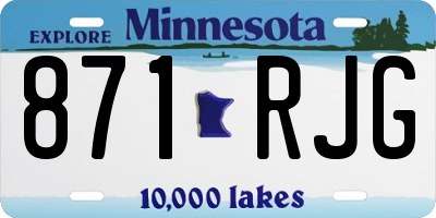 MN license plate 871RJG