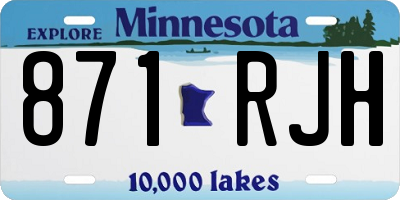 MN license plate 871RJH