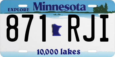 MN license plate 871RJI
