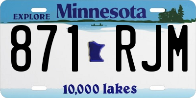MN license plate 871RJM