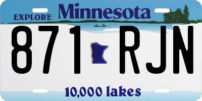 MN license plate 871RJN