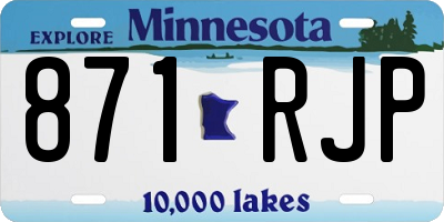 MN license plate 871RJP
