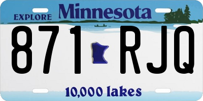 MN license plate 871RJQ