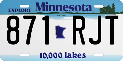 MN license plate 871RJT
