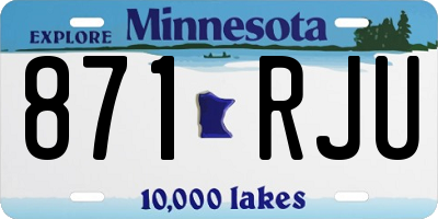 MN license plate 871RJU