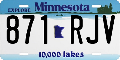 MN license plate 871RJV