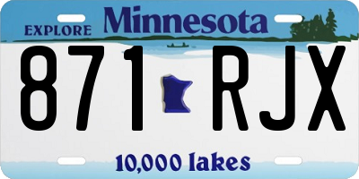 MN license plate 871RJX