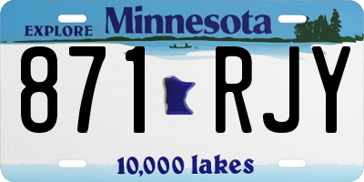 MN license plate 871RJY