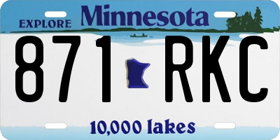 MN license plate 871RKC