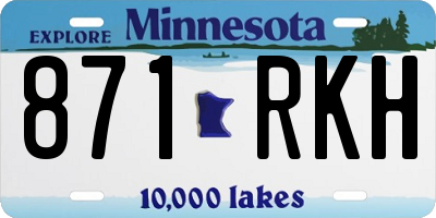 MN license plate 871RKH