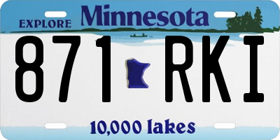 MN license plate 871RKI