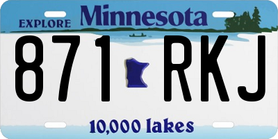 MN license plate 871RKJ