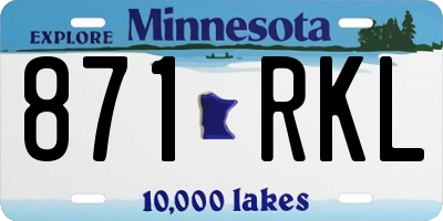 MN license plate 871RKL