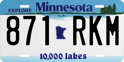 MN license plate 871RKM