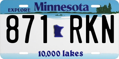 MN license plate 871RKN