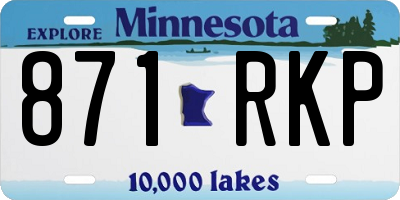 MN license plate 871RKP