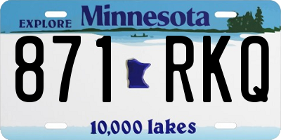 MN license plate 871RKQ