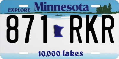 MN license plate 871RKR