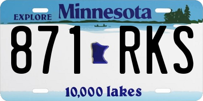 MN license plate 871RKS