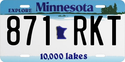 MN license plate 871RKT