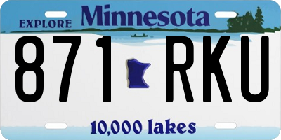 MN license plate 871RKU