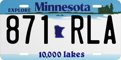 MN license plate 871RLA