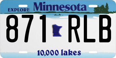 MN license plate 871RLB
