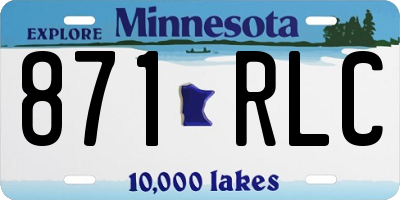 MN license plate 871RLC