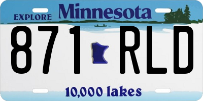 MN license plate 871RLD