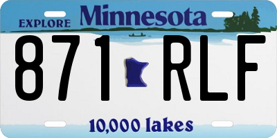 MN license plate 871RLF