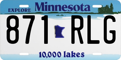 MN license plate 871RLG