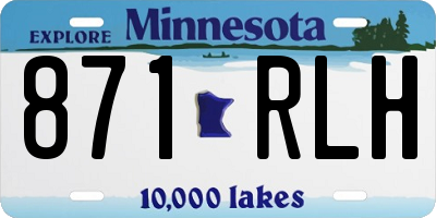 MN license plate 871RLH