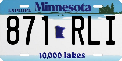 MN license plate 871RLI