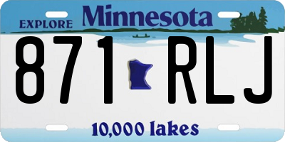 MN license plate 871RLJ
